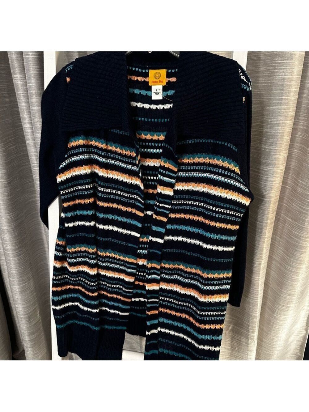 Ruby Rd. Multicolor Striped Cardigan